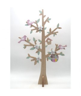 ALBERO PASQUA LEGNO C/BASE CM 70 CI44415