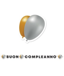 FESTONE SCRITTA BUON COMPLEANNO PRESTIGE