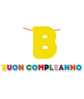 FESTONE SCRITTA BUON COMPLEANNO COLOR