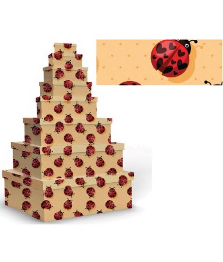 SET SCATOLE MARPIMAR COCCINELLE 8PZ