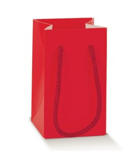 SHOPPER SCOTTON 100092C 7*7*12 ROSSO LIN