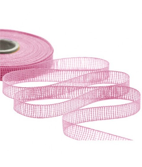 NASTRO GARZA CARTA 100% 15MM ROSA