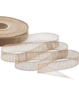 NASTRO GARZA CARTA 100% 15MM ECRU'