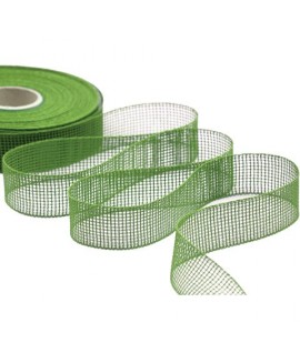 NASTRO GARZA CARTA 100% 25MM VERDE
