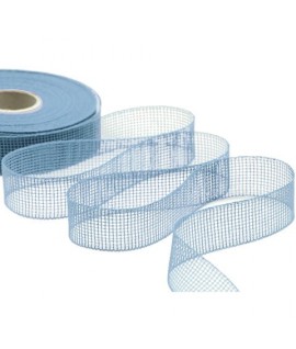 NASTRO GARZA CARTA 100% 40MM AZZURRO