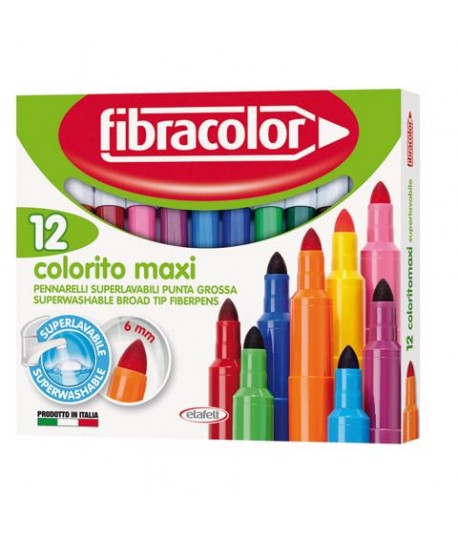 PENNARELLI FIBRACOLOR COLORITO MAXI 12C