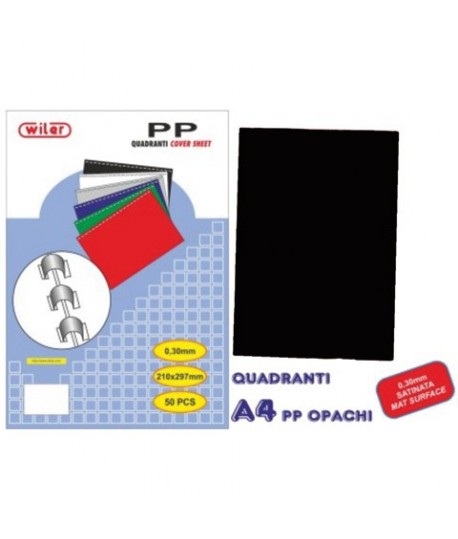 FOGLIO RIL PP A4 300MY NERO 50PZ