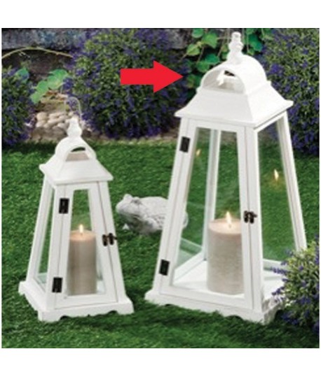 LANTERNA P/CAND.LEGNO BIANCO H62 41265
