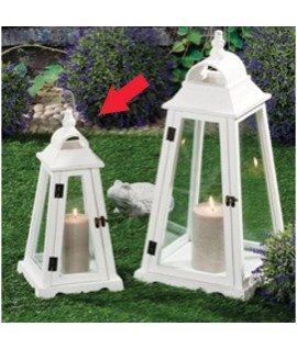 LANTERNA P/CAND.LEGNO BIANCO H44 41265