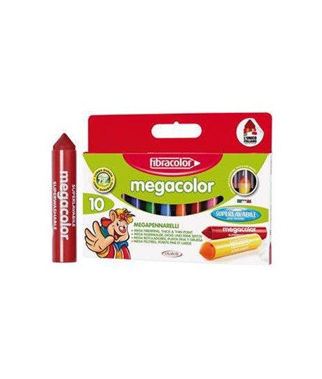 PENNARELLI FIBRACOLOR MEGACOLOR 10PZ