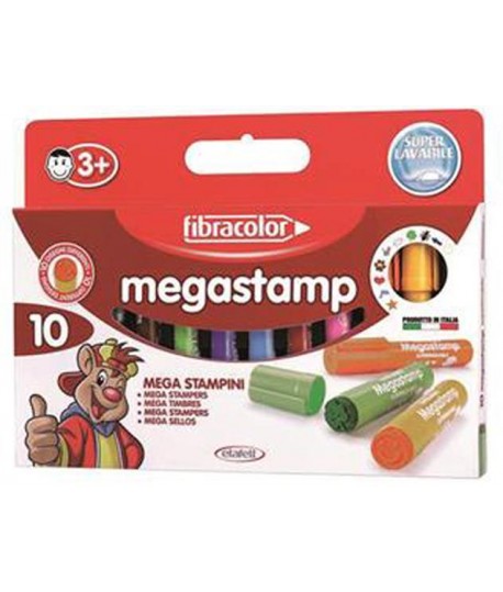 PENNARELLI FIBRACOLOR MEGASTAMP 10 COL.