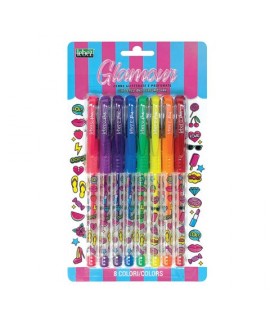 BIRO NIJI 5302 GLITTER 8PZ INK PROFUMATO