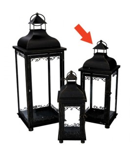 LANTERNA METALLO H41 NE/ORO 372509