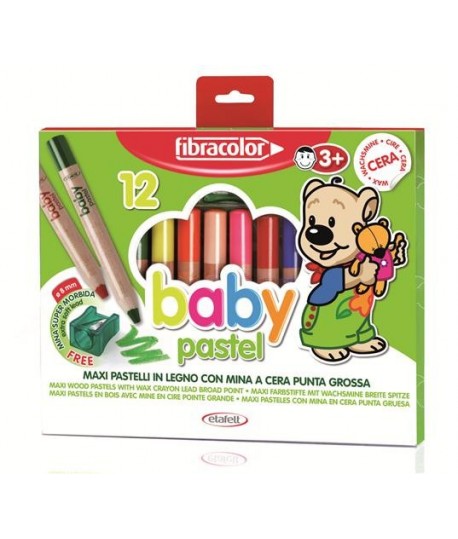 PASTELLI MAXI FIBRACOLOR BABY PASTEL 12C