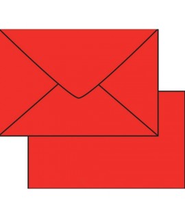 BIGLIETTI/BUSTE CECAMI 12*18 ROSSI 10PZ