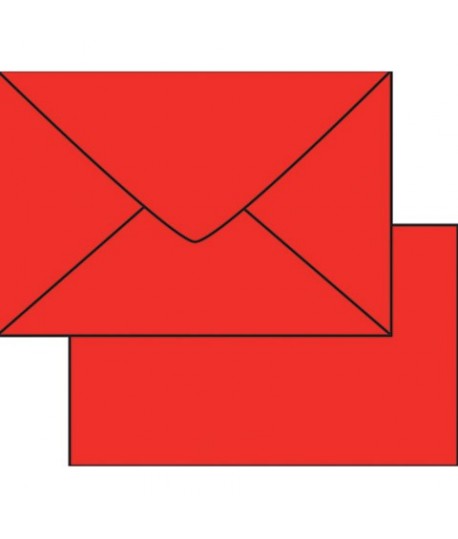 BIGLIETTI/BUSTE CECAMI 12*18 ROSSI 10PZ