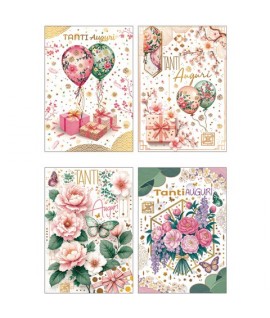 BIGLIETTI CECAMI 00255 B.C. 12P FIORI