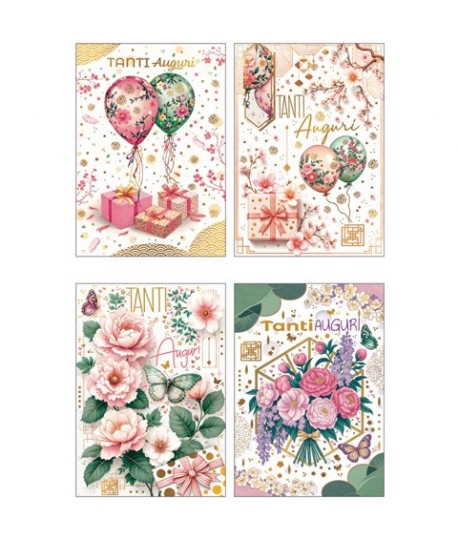 BIGLIETTI CECAMI 00255 B.C. 12P FIORI