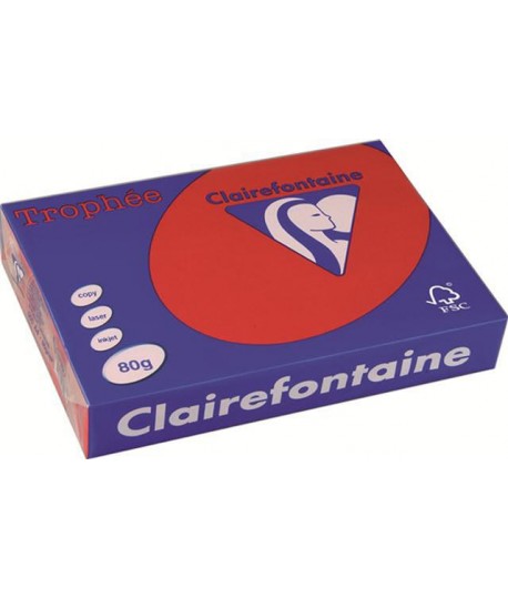 CARTA TROPHEE 80G A3 ROSSO 1895 500F