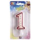 CANDELA NUMERO "1"BIG PARTY C/SOSTEGNO