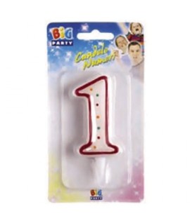 CANDELA NUMERO "1"BIG PARTY C/SOSTEGNO