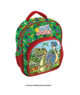 ZAINO ASILO DINOSURO 0968 C/TASCA 30CM