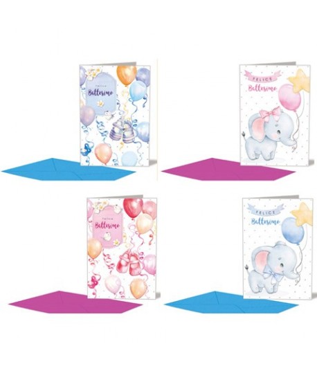 BIGLIETTI CECAMI 10161 BATTESIMO 12P