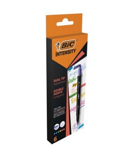 EVIDENZIATORI BIC DUAL TIP INTENSITY 6PZ
