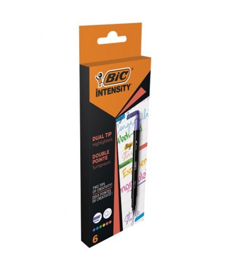 EVIDENZIATORI BIC DUAL TIP INTENSITY 6PZ