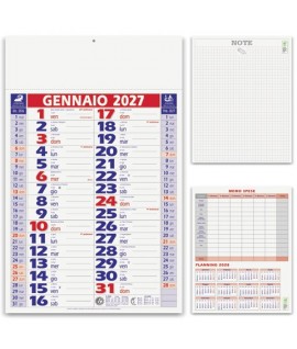 CALENDARIO OLANDESE 29X47 ROS/BL PA620RO