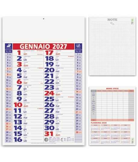 CALENDARIO OLANDESE 29X47 ROS/BL PA620RO