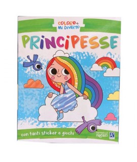 ALBUM COLORO E MI DIVERTO PRINCIPESSE