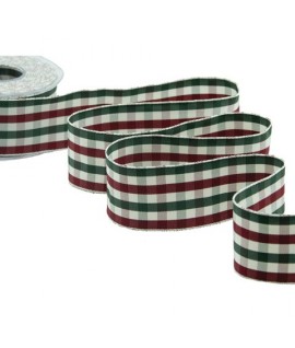 NASTRO SCOZZESE T180/65 MM VERDE ROSSO