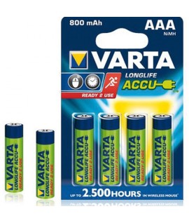 PILA RICARIC. VARTA 1,2V AAA 800MAH 4PZ