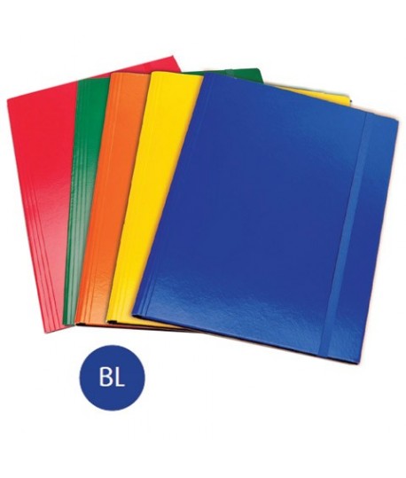 CARTELLA 3L+ELASTICO CM 35X50 BLU E.C