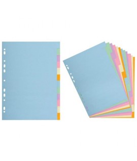 DIVISORIO EXACOMPTA PASTEL 12T 1612E