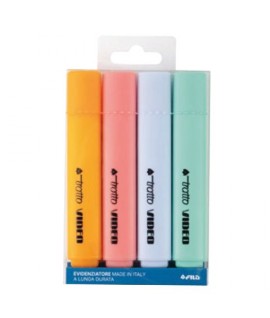 EVIDENZIATORE TRATTO VIDEO PASTEL 4PZ