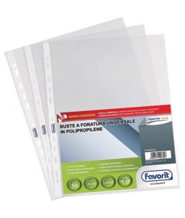 BUSTA FORI FAVOR LISCIO 22X30 PP15 50PZ
