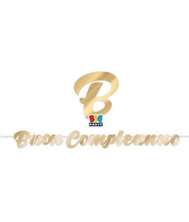 FESTONE SCRITTA BUON COMPLEANNO GOLD