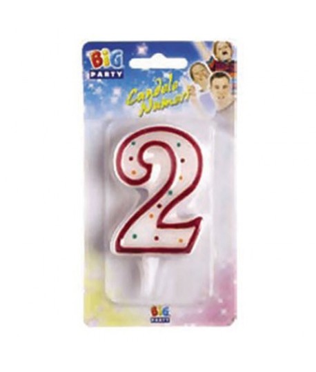 CANDELA NUMERO "2"BIG PARTY C/SOSTEGNO