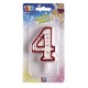 CANDELA NUMERO "4"BIG PARTY C/SOSTEGNO