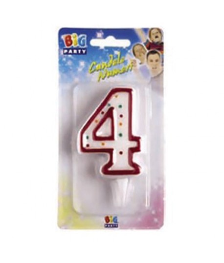 CANDELA NUMERO "4"BIG PARTY C/SOSTEGNO