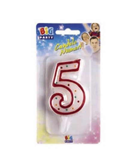 CANDELA NUMERO "5"BIG PARTY C/SOSTEGNO