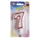 CANDELA NUMERO "7"BIG PARTY C/SOSTEGNO