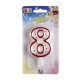 CANDELA NUMERO "8"BIG PARTY C/SOSTEGNO