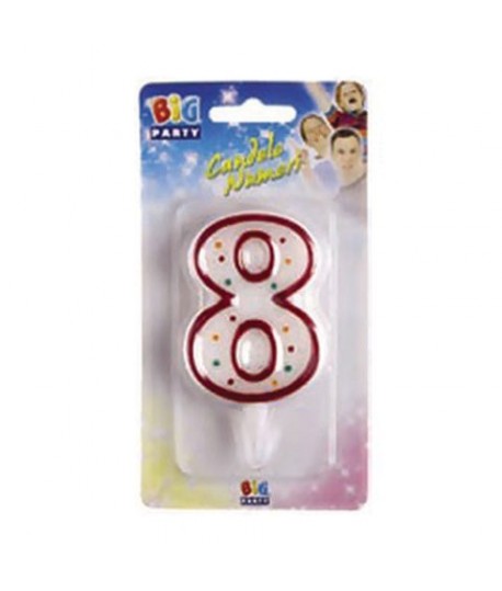 CANDELA NUMERO "8"BIG PARTY C/SOSTEGNO