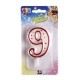 CANDELA NUMERO "9"BIG PARTY C/SOSTEGNO