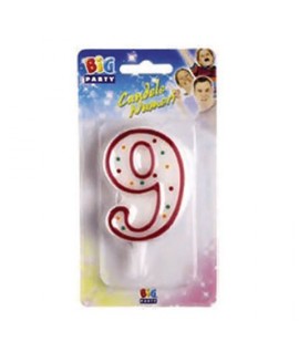 CANDELA NUMERO "9"BIG PARTY C/SOSTEGNO