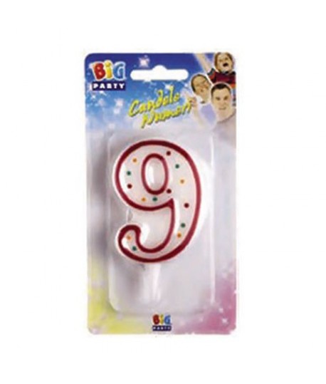 CANDELA NUMERO "9"BIG PARTY C/SOSTEGNO