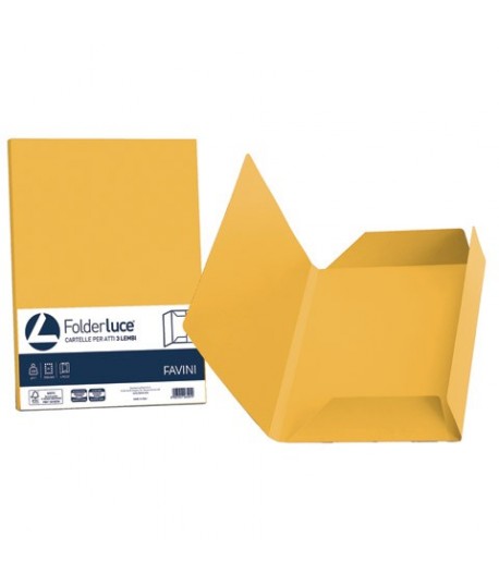 CARTELLA 3 LEMBI FAVINI GIALLO ORO 25PZ
